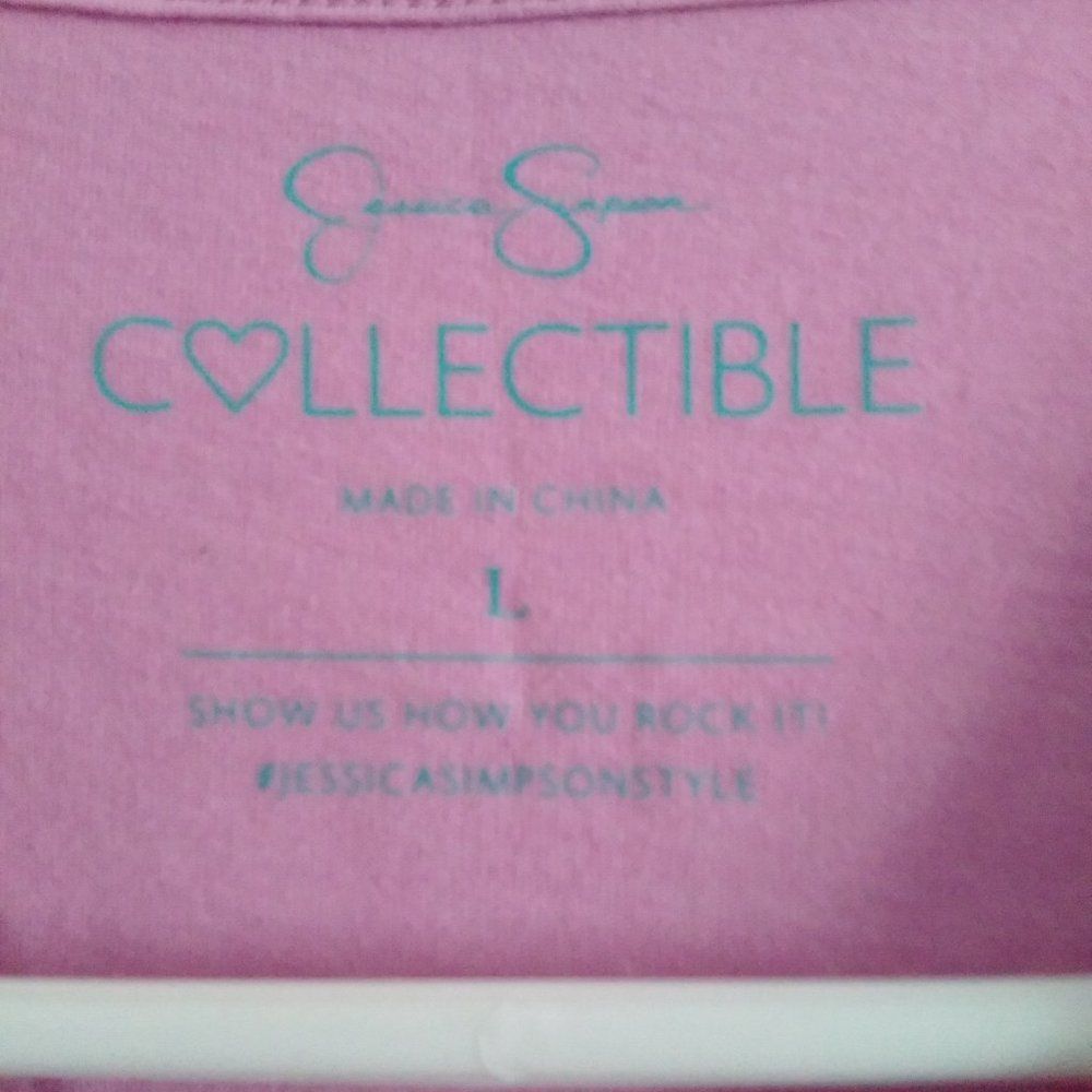JESSICA SIMPSON COLLECTIBLE girls large flamingo purse pocket graphic tank - Picture 12 of 12